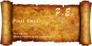 Paul Emil névjegykártya